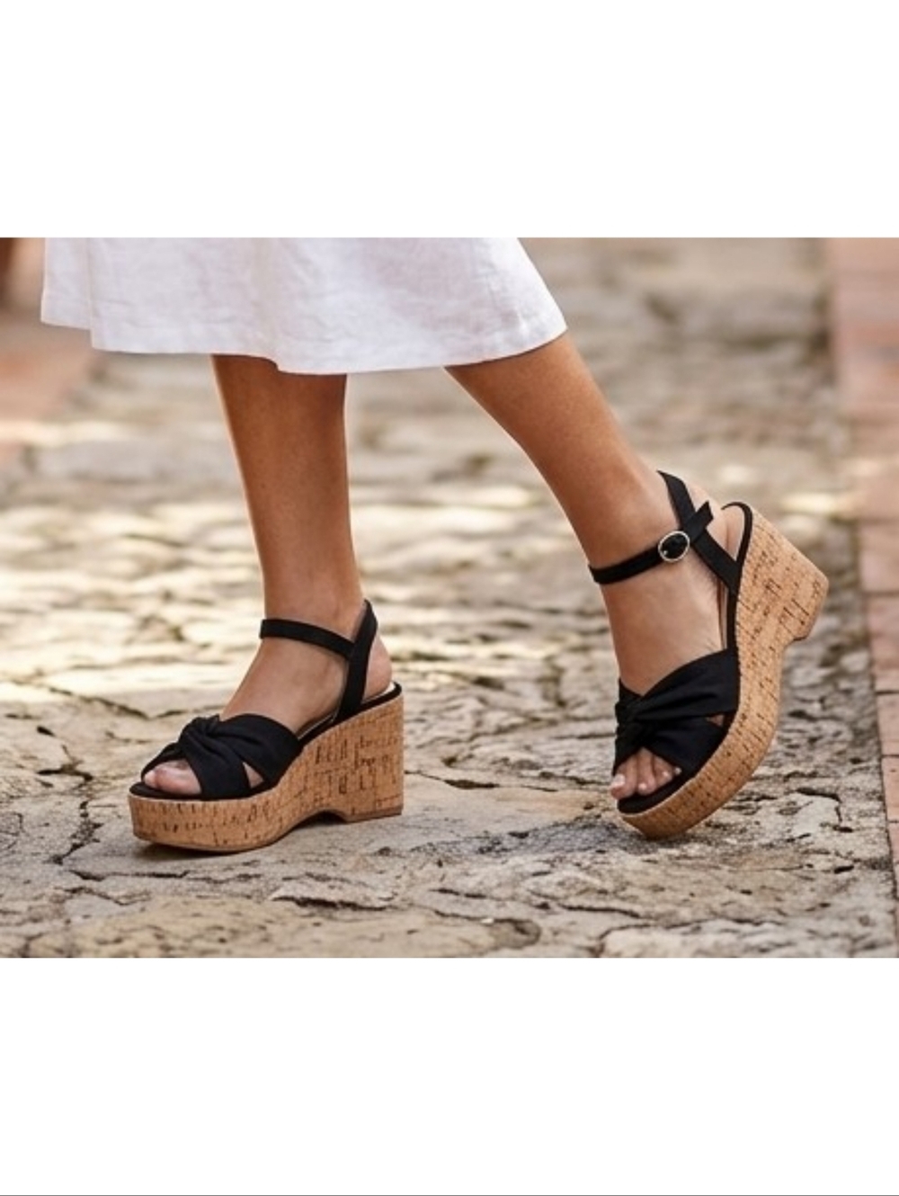 Universal Thread Mellie Wedge Heels Black Size 11